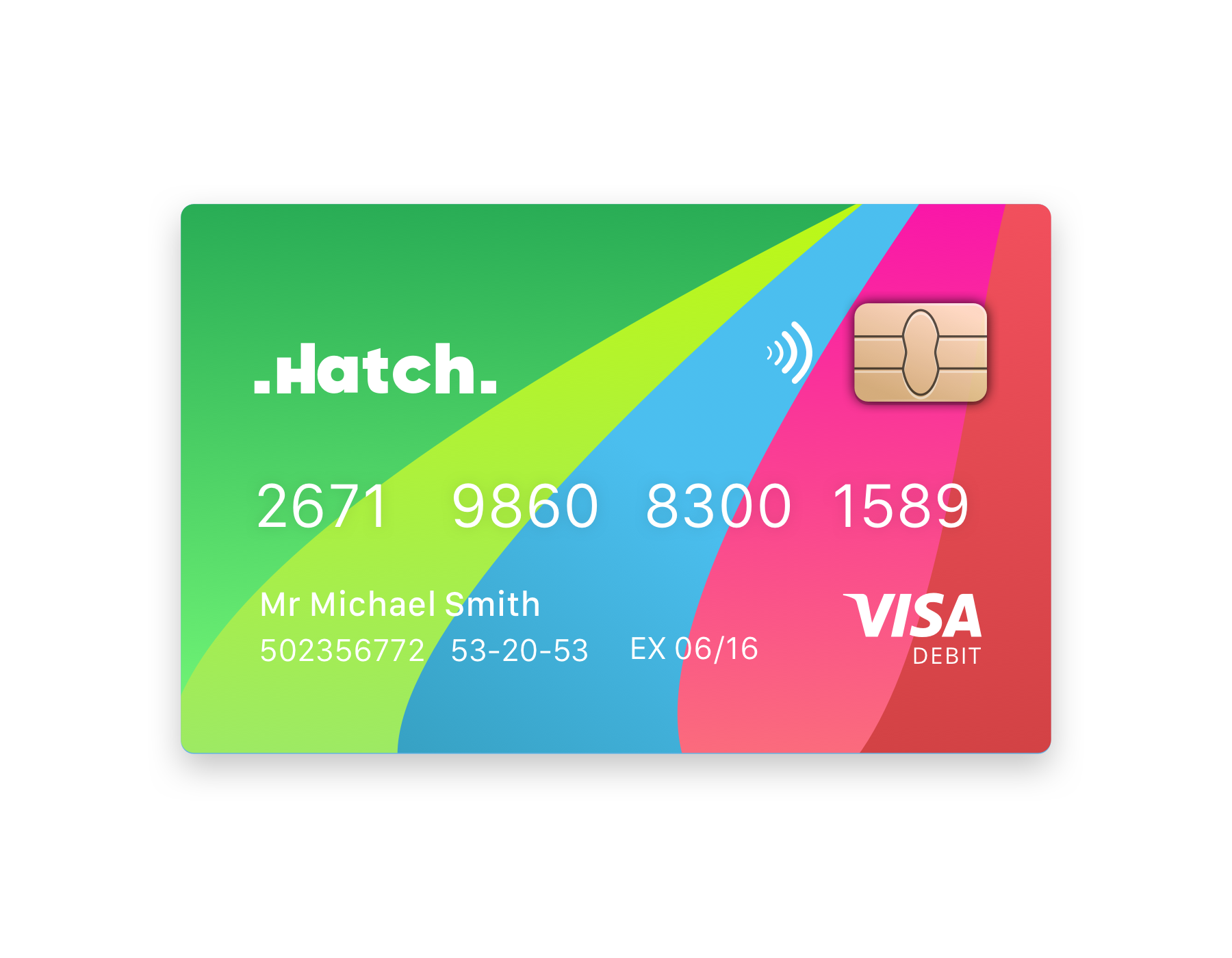 Hatch Bank Card red