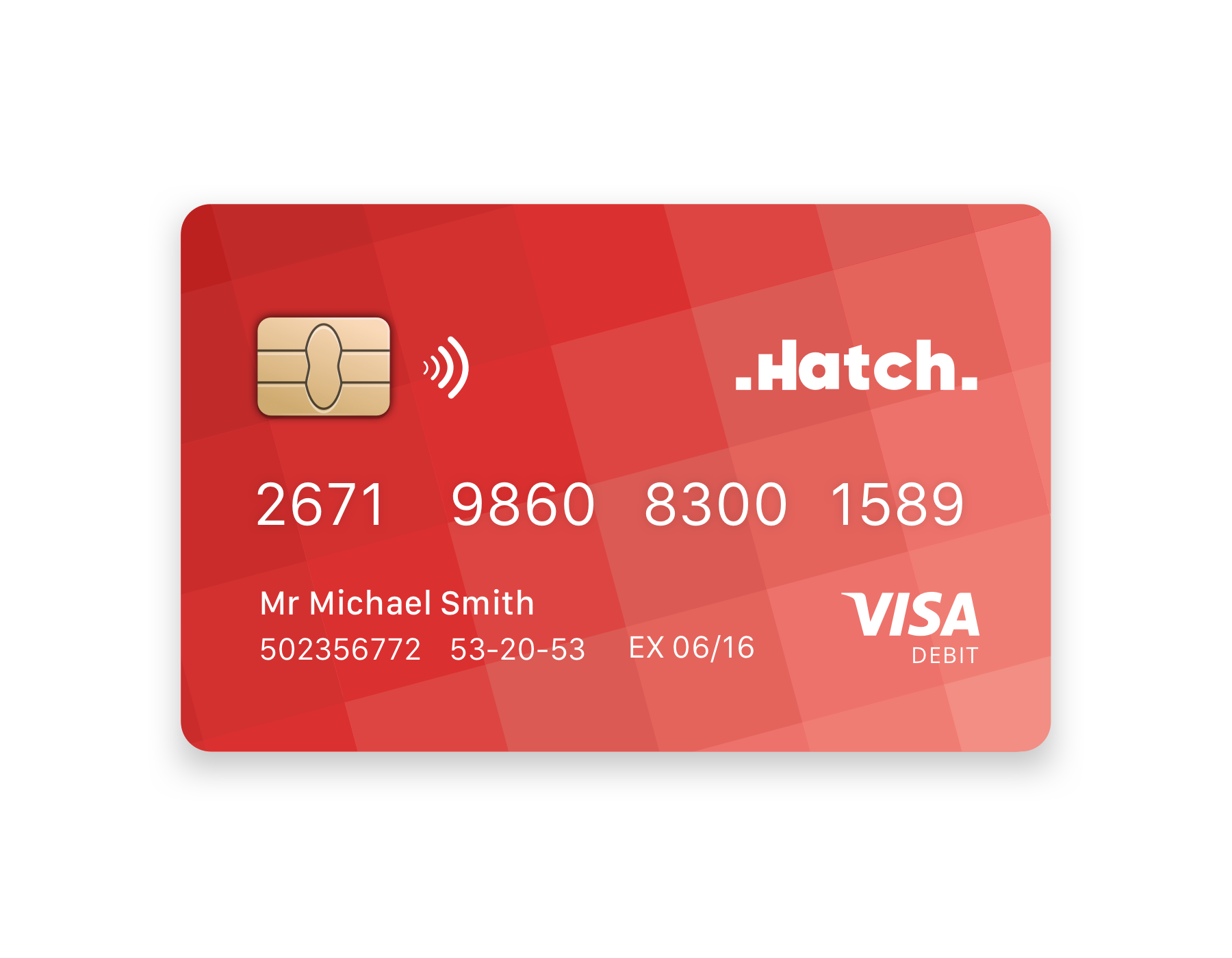 Hatch Bank Card red